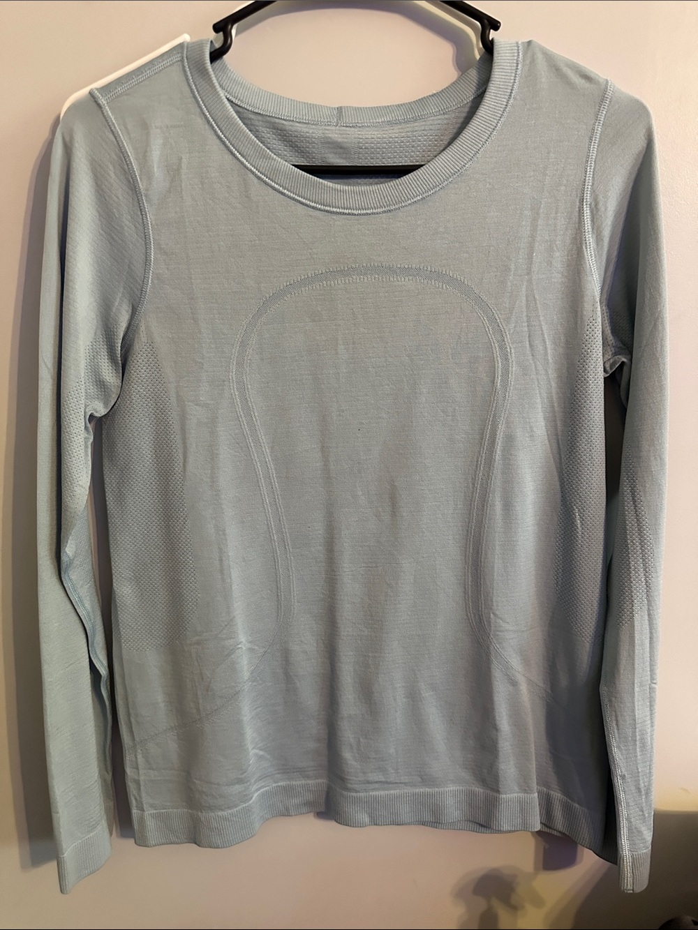 Light Blue Long Sleeve Athletic Top